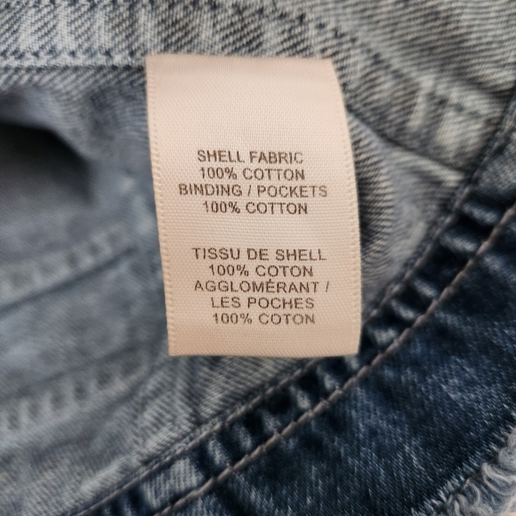 Rebecca Taylor | Washed Denim Cutoff Raw Hem Moto Jacket - Size M - Picture 13 of 14